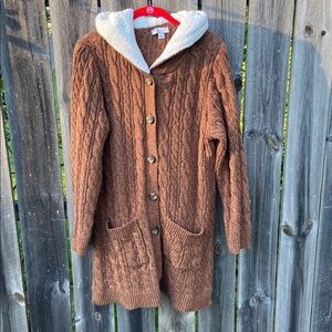 Denim&Co Warm Brown Knit Sweater